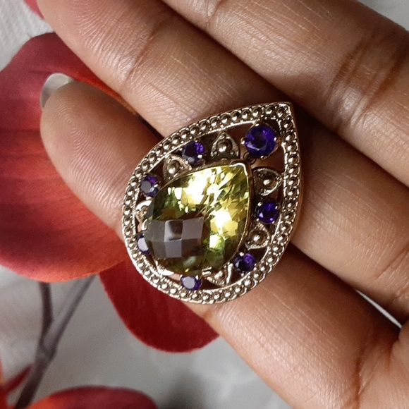 ❤Bronze, Yellow Gold Colour, Genuine Amethyst and Lemon Quartz. FIRM. - Picture 17 of 17